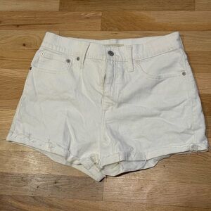 Madewell white high rise denim shorts size 29 waist